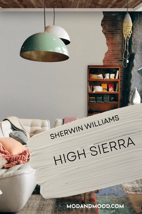 Sherwin Williams High Sierra on a wall in a living room