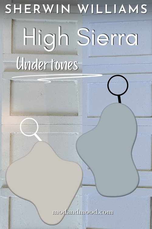 Undertones of High Sierra in different lights with magnified pieces to show the undertones.