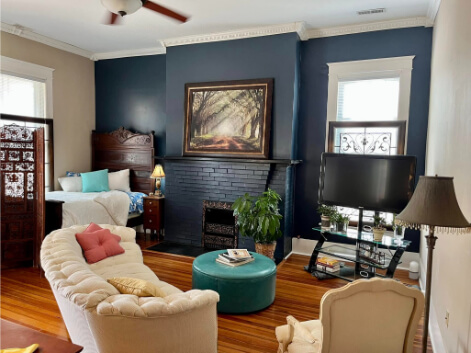 Valspar Night View on walls in a living room.