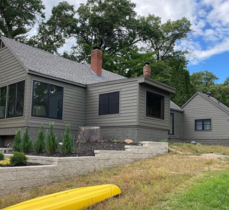 Sherwin Williams Cast Iron lookalike Porpoise on an exterior