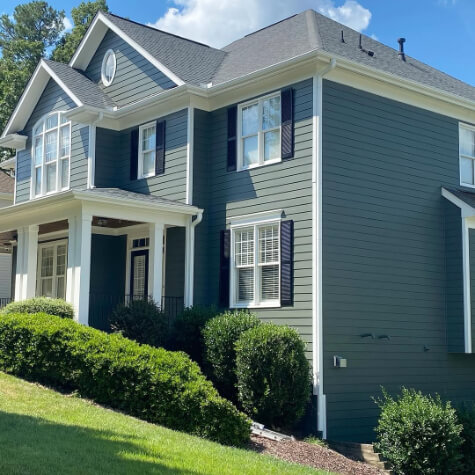 Sherwin Williams Night Owl on an exterior where it looks close to cast iron