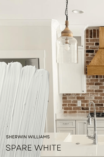 Sherwin Williams Spare White on walls in a kitchen