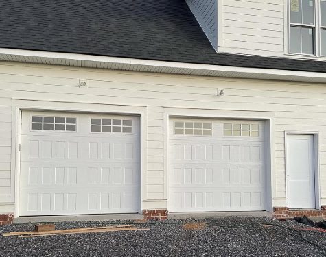 Sherwin Williams Alabaster looking warm and a little yellow on an exterior.