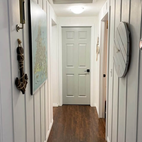 Benjamin Moore Fieldstone on interior doors