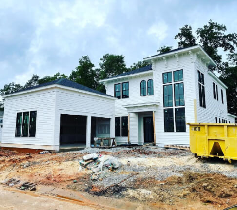 Sherwin Williams Greek Villa on siding where it looks very white.