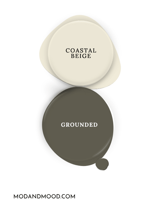 Paint dot of Behr Coastal Beige with Gorunded