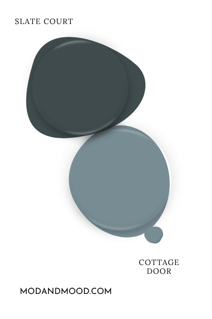 Paint dot of Slate Court with the same of Valspar Cottage Door